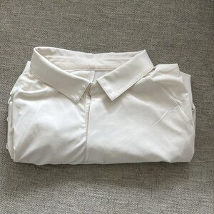 Lululemon Athletica White Polo Shirt Classic Design